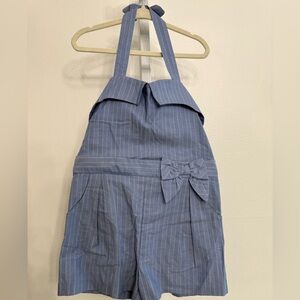 Janie and Jack Blue Striped Romper